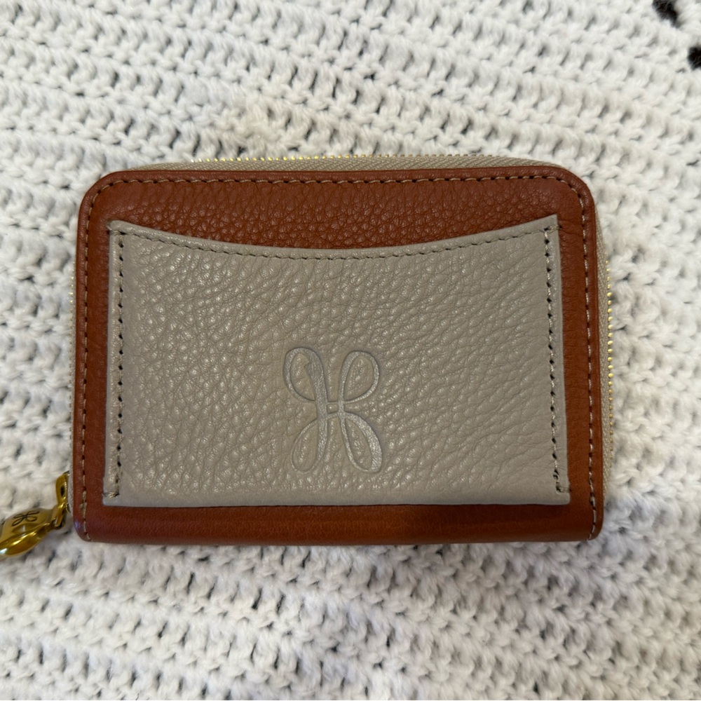 HOBO Brown and Gray Leather Wallet